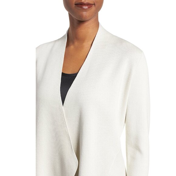 New w/Tags Eileen Fisher ICE BLUE -Angle Jacket in Peruvian Cotton Interlock - L - Picture 5 of 11